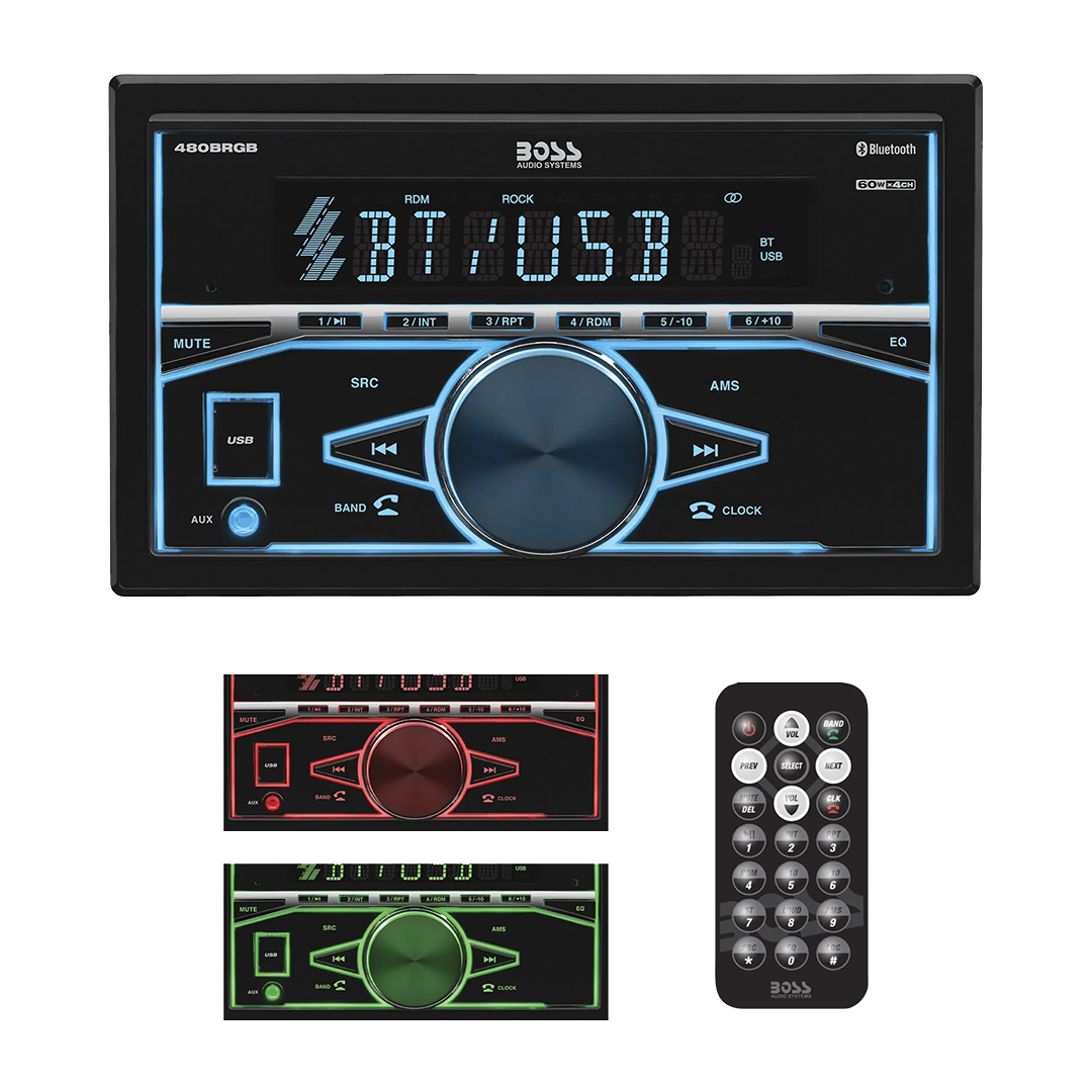Stereo BOSS 480BRGB Doble Din - Bluetooth